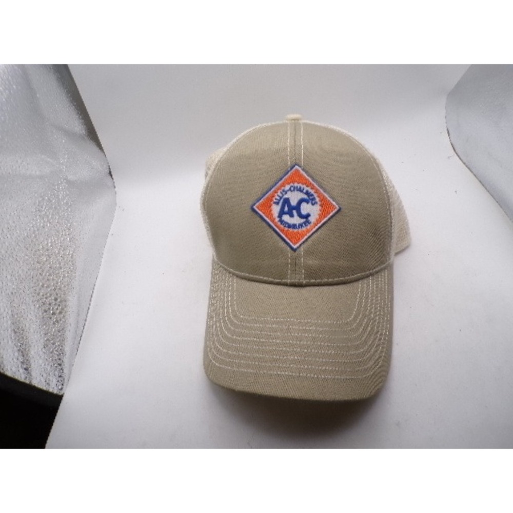 Allis-Chalmers Milwaukee Tractor Trucker Hat Tan Mesh Back Adjustable Cap 7584K